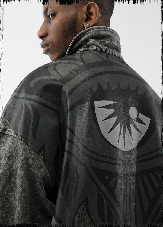 JHYQ Big Eyes Printed Denim Jacket