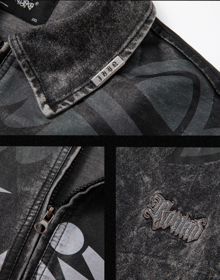 JHYQ Big Eyes Printed Denim Jacket