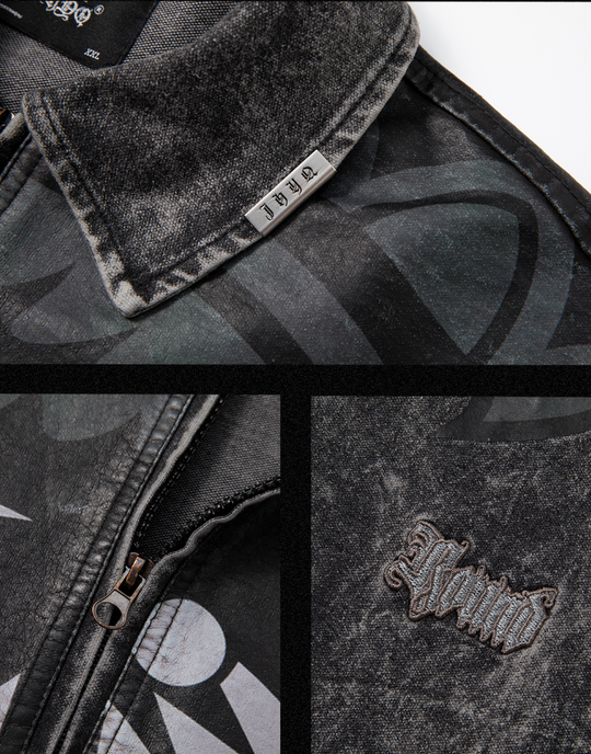 JHYQ Big Eyes Printed Denim Jacket