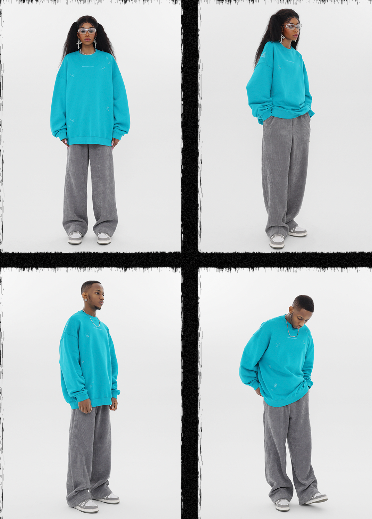 JHYQ Stars Embroidered Heavyweight Sweater