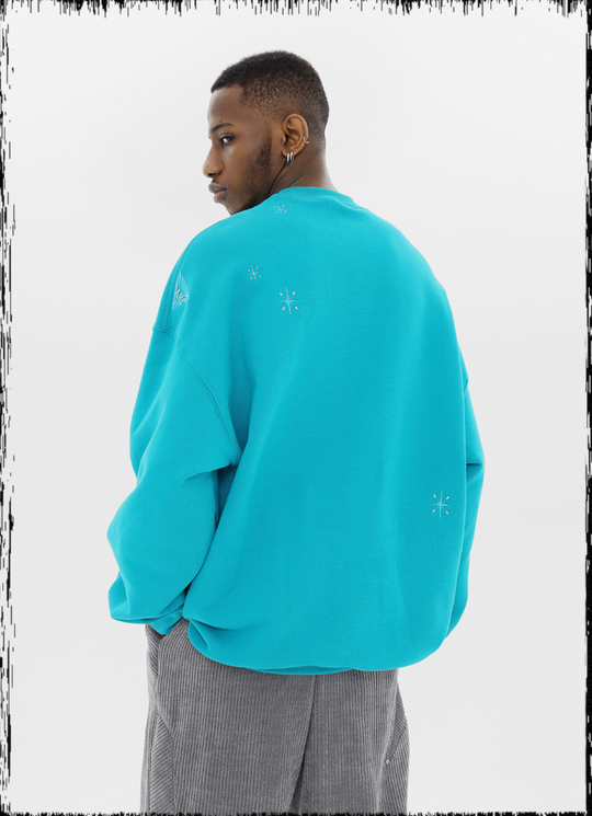 JHYQ Stars Embroidered Heavyweight Sweater