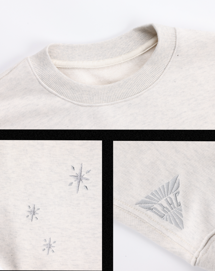 JHYQ Stars Embroidered Heavyweight Sweater