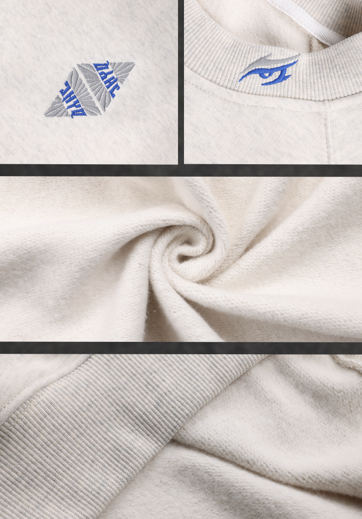 JHYQ Basic Logo Embroidered Heavyweight Sweater