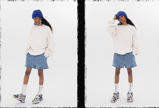 JHYQ Basic Logo Embroidered Heavyweight Sweater