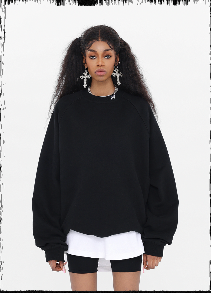 JHYQ Basic Logo Embroidered Heavyweight Sweater