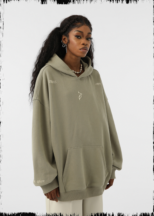JHYQ Basic Logo Print Hoodie