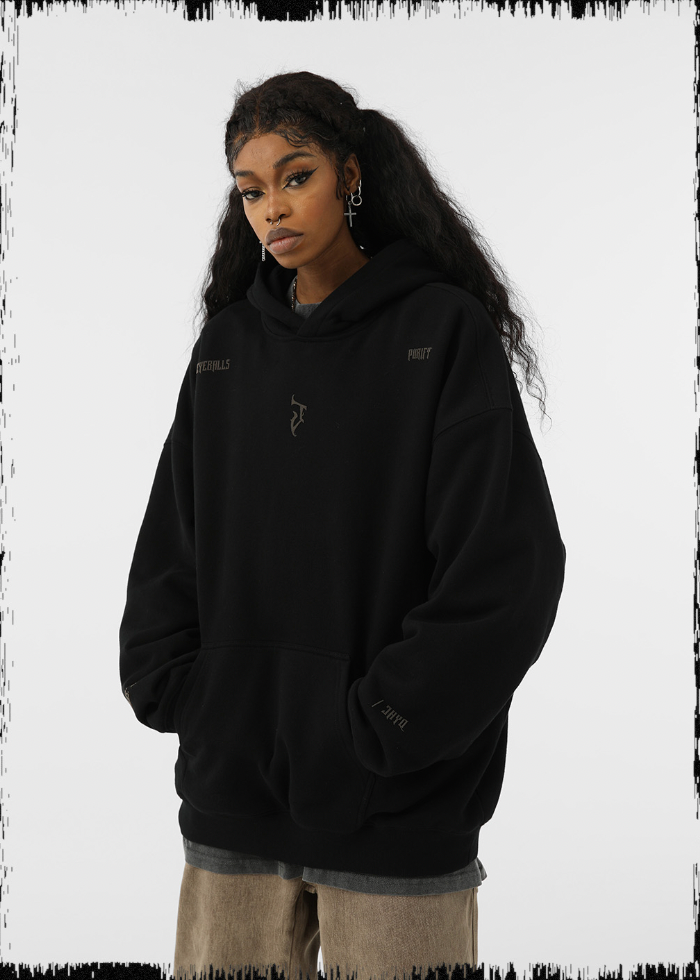 JHYQ Basic Logo Print Hoodie