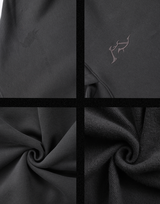 JHYQ Logo Embroidered Flying Bird Printed Hoodie