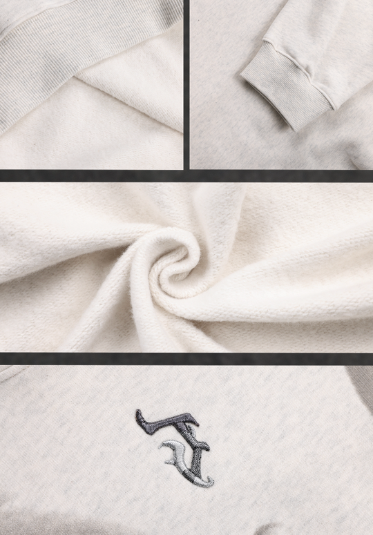 JHYQ Letters Embroidered Hand Held Print Hoodie