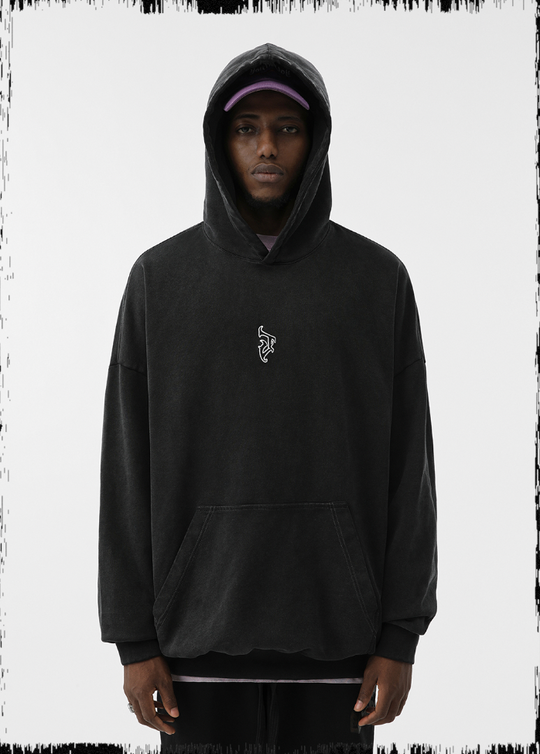 JHYQ Heavy Washed Embroidered Hoodie