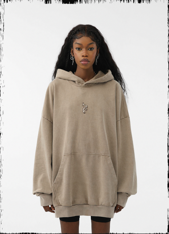 JHYQ Heavy Washed Embroidered Hoodie