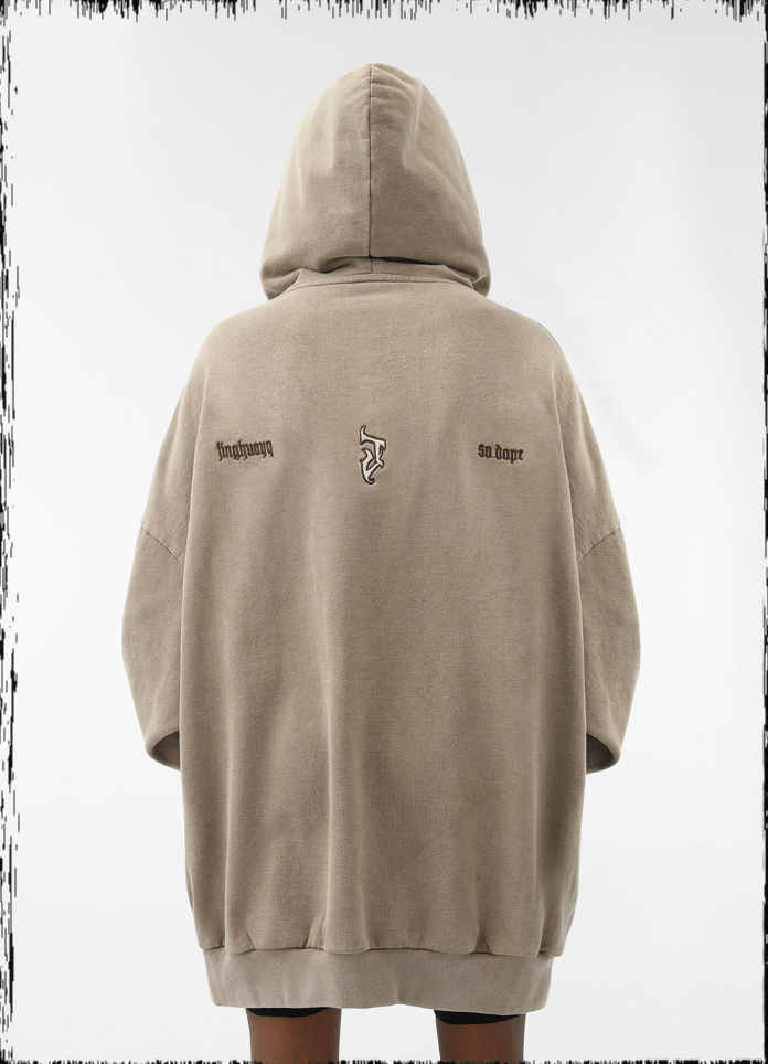JHYQ Heavy Washed Embroidered Hoodie
