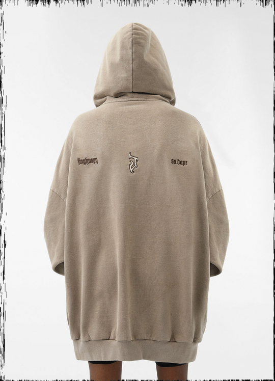 JHYQ Heavy Washed Embroidered Hoodie