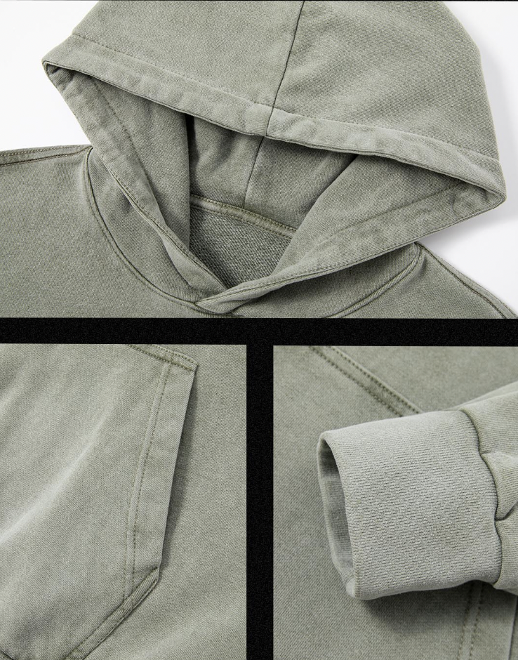 JHYQ Heavy Washed Embroidered Hoodie