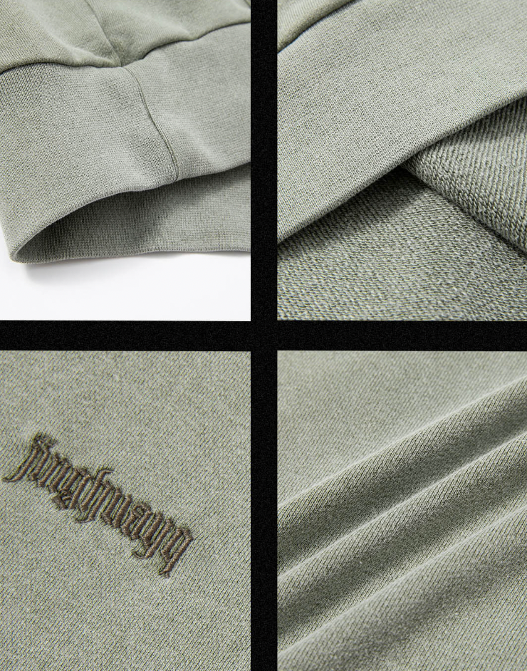 JHYQ Heavy Washed Embroidered Hoodie