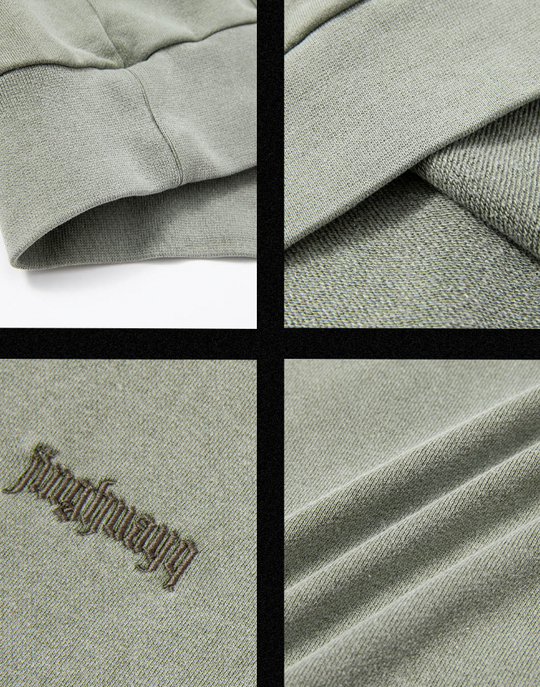 JHYQ Heavy Washed Embroidered Hoodie