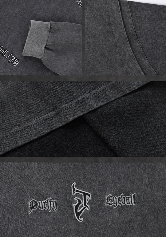 JHYQ Functional Style Washed Old Long Sleeved Tee