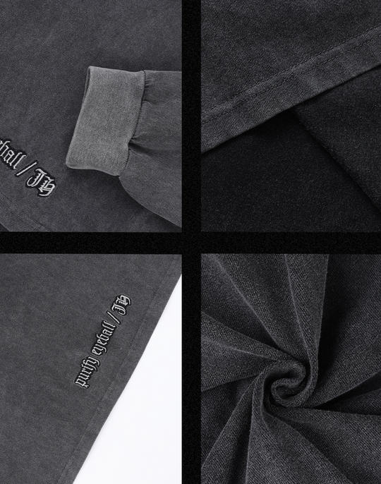 JHYQ Functional Style Washed Old Long Sleeved Tee