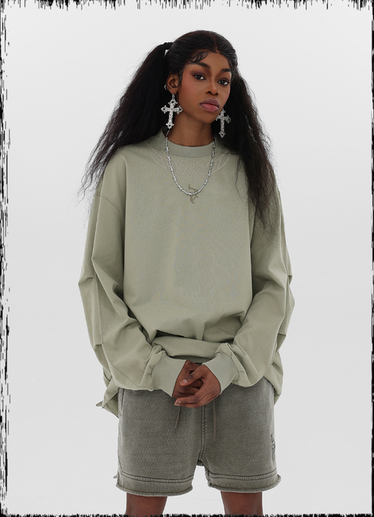 JHYQ LOGO Embroidery Long Sleeved Tee