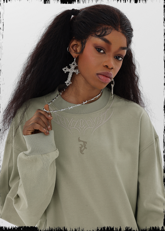 JHYQ LOGO Embroidery Long Sleeved Tee