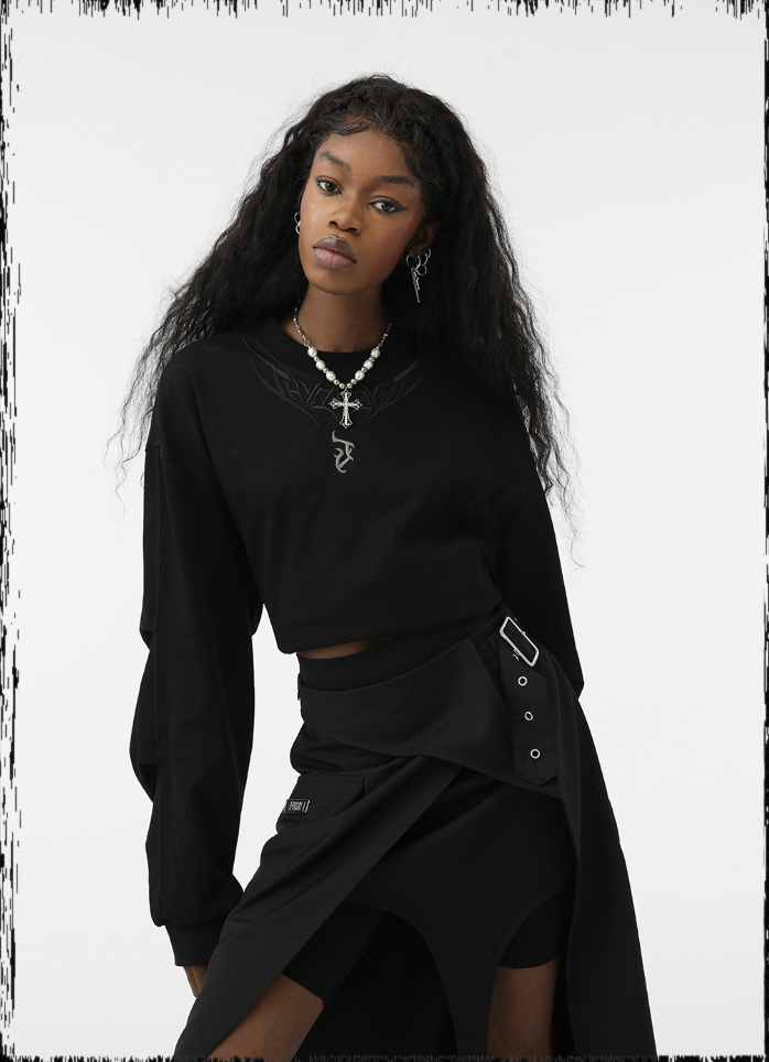 JHYQ LOGO Embroidery Long Sleeved Tee