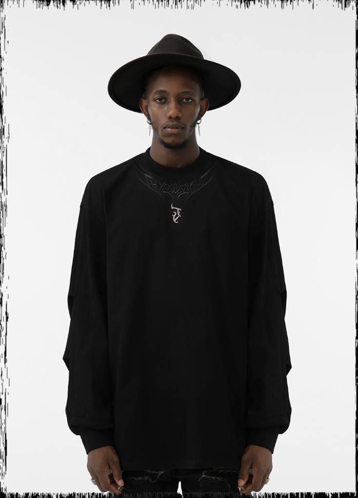 JHYQ LOGO Embroidery Long Sleeved Tee