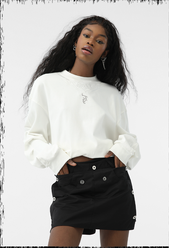 JHYQ LOGO Embroidery Long Sleeved Tee