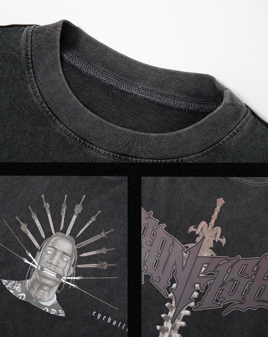 JHYQ Portrait Print Long Sleeved Tee