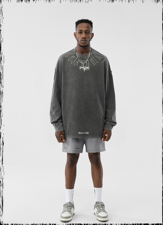 JHYQ Washed Old Long Sleeved Tee