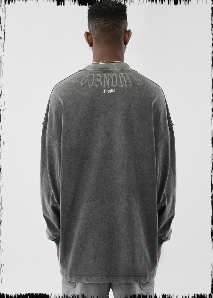 JHYQ Washed Old Long Sleeved Tee
