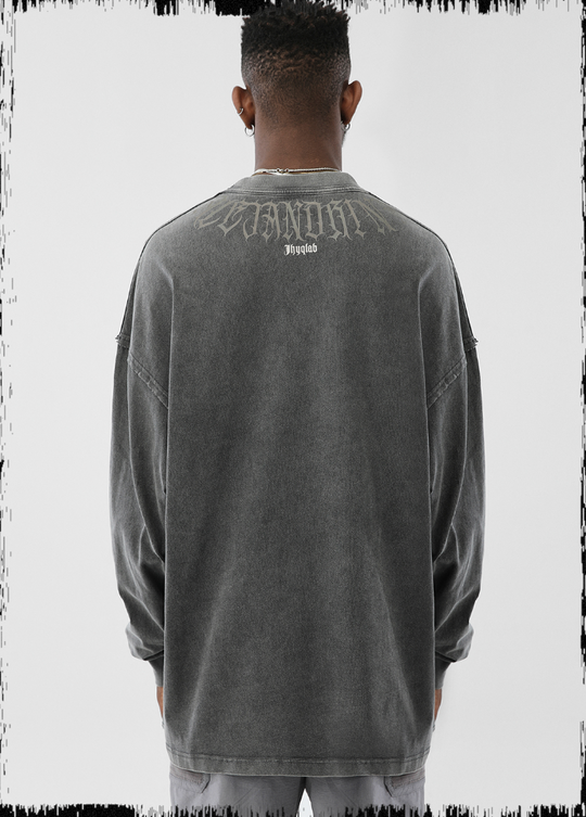 JHYQ Washed Old Long Sleeved Tee