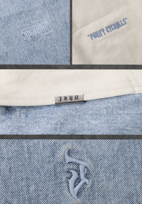 JHYQ Color Combination Embroidered Denim Jeans