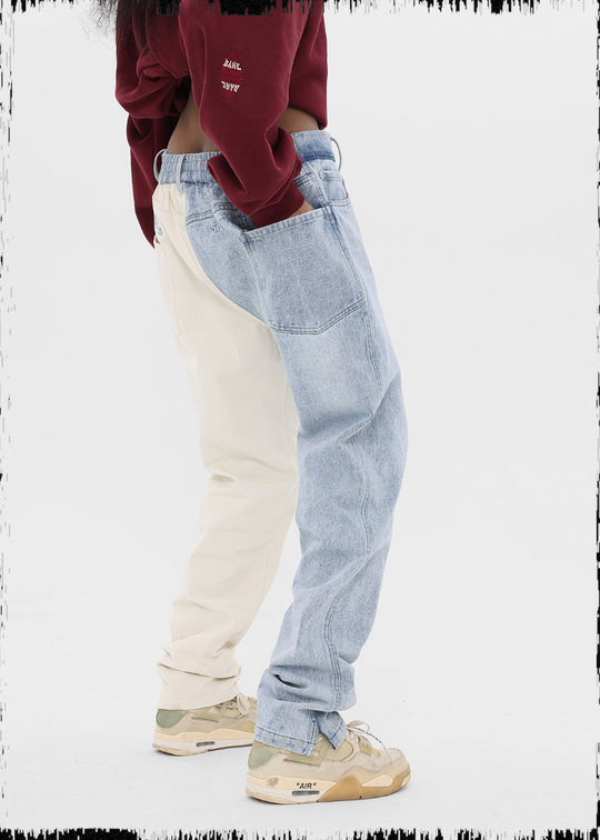 JHYQ Color Combination Embroidered Denim Jeans