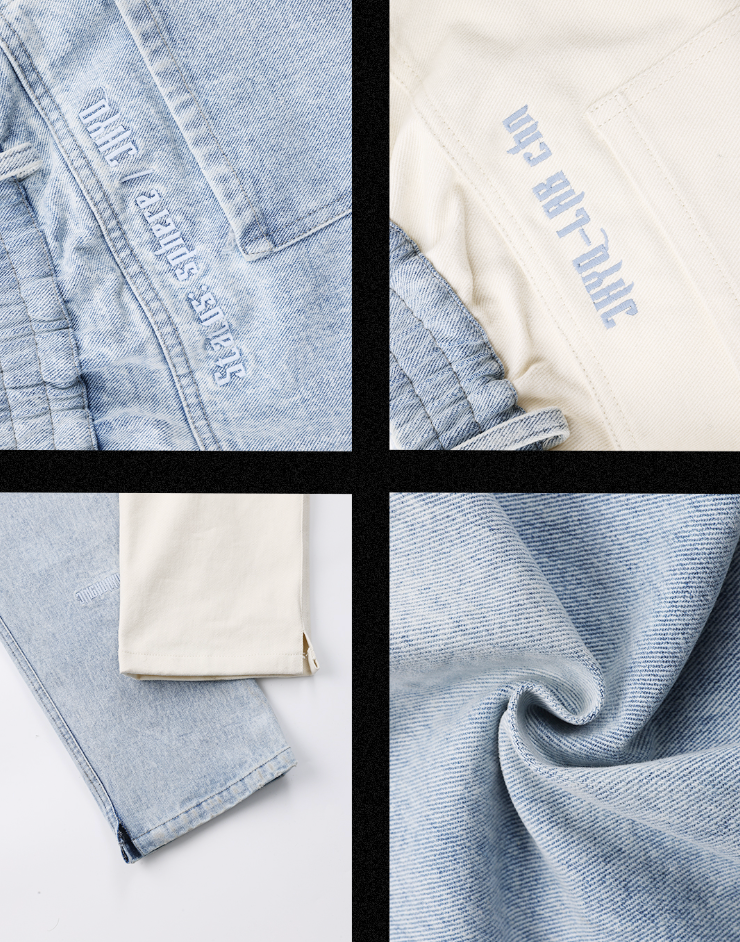 JHYQ Color Combination Embroidered Denim Jeans