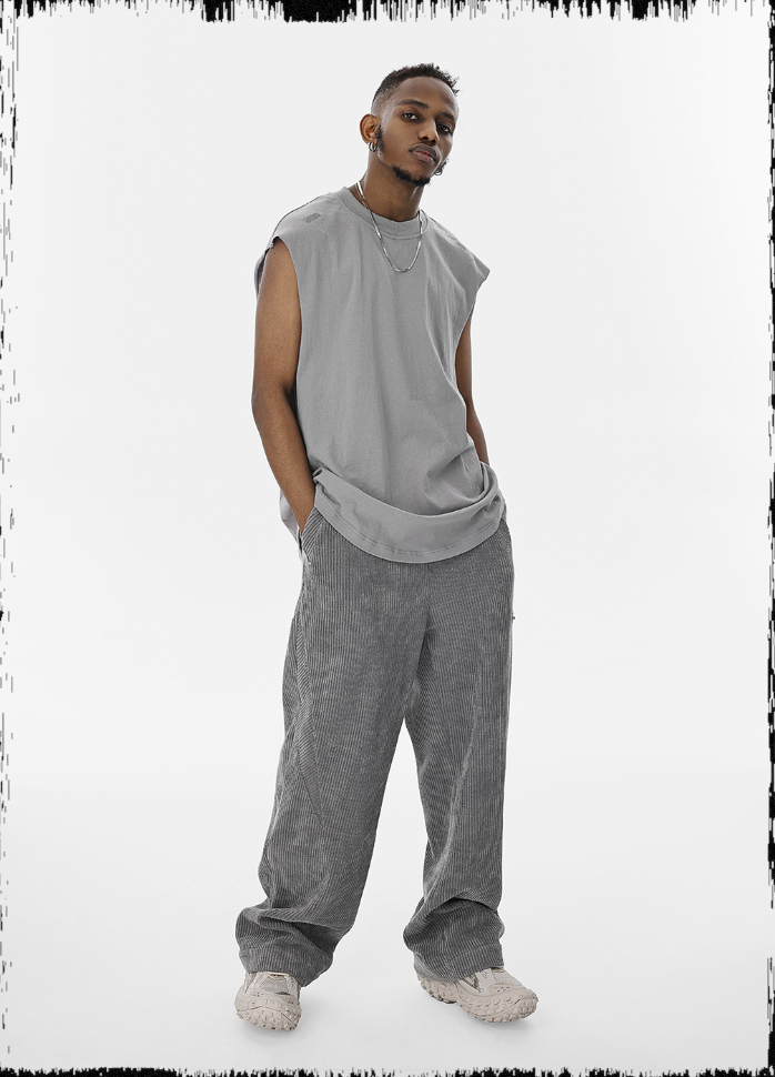 JHYQ Corduroy Smooth Wide Leg Pants