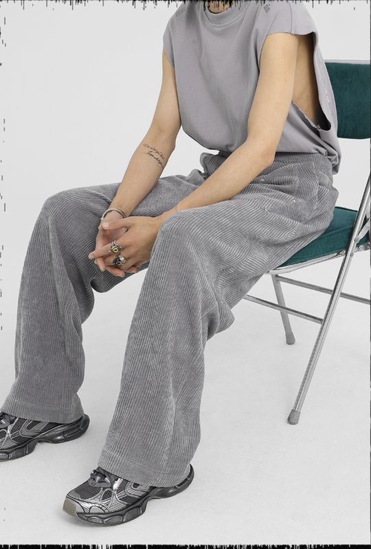 JHYQ Corduroy Smooth Wide Leg Pants