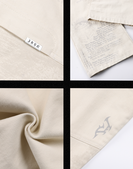 JHYQ Letters Printed Work Pants