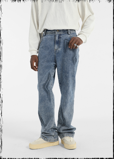 JHYQ Washed Distressed Denim Jeans