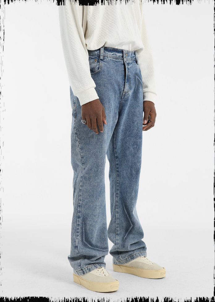 JHYQ Washed Distressed Denim Jeans