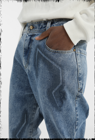 JHYQ Washed Distressed Denim Jeans