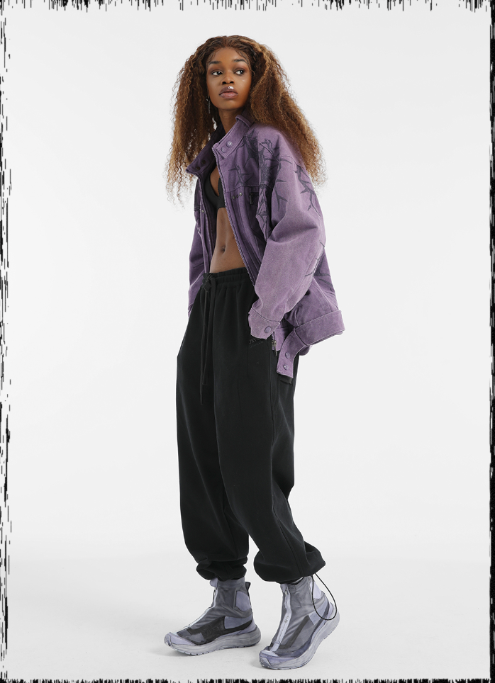 JHYQ Heavyweight Logo Embroidered Sweatpants Face 3 Face