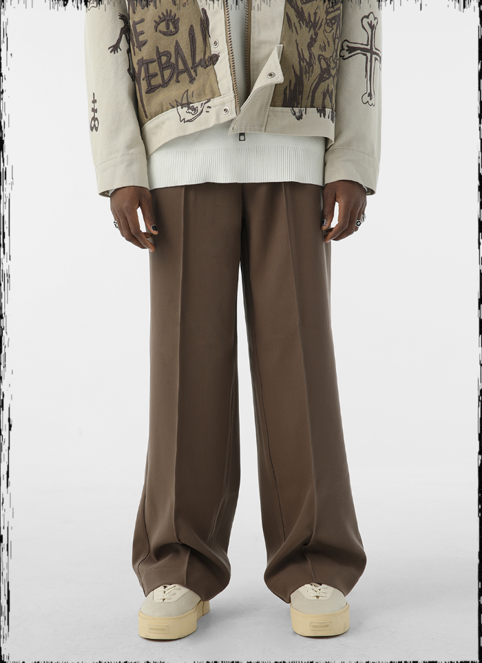 JHYQ Letters Embroidered Western Pants