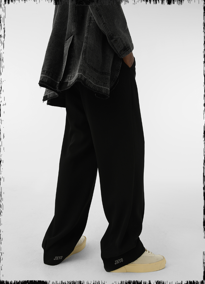 JHYQ Letters Embroidered Western Pants