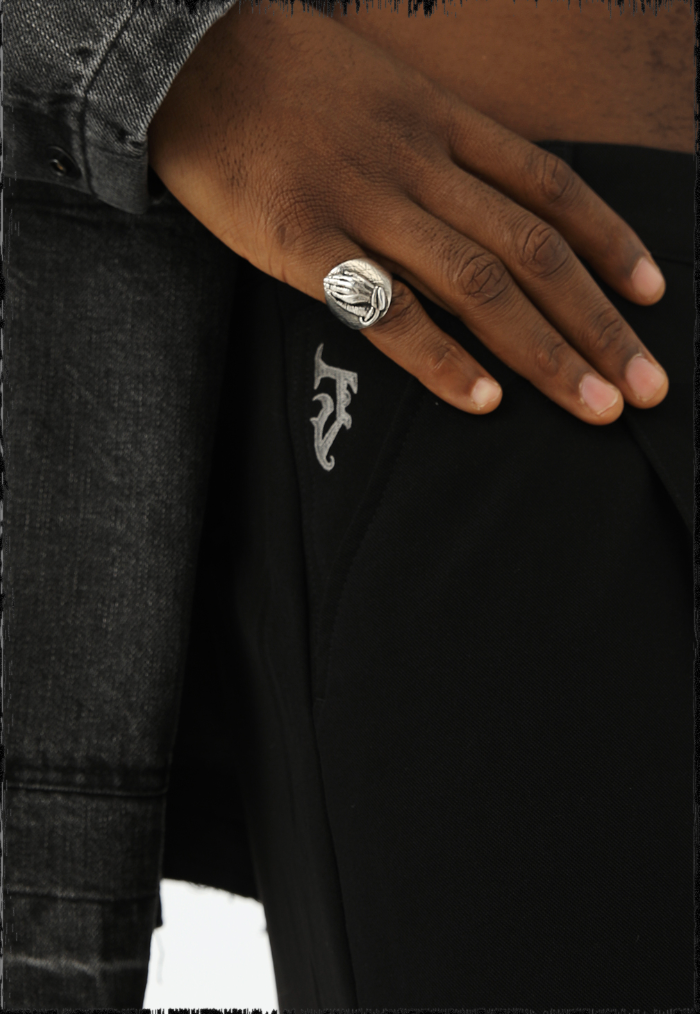 JHYQ Letters Embroidered Western Pants