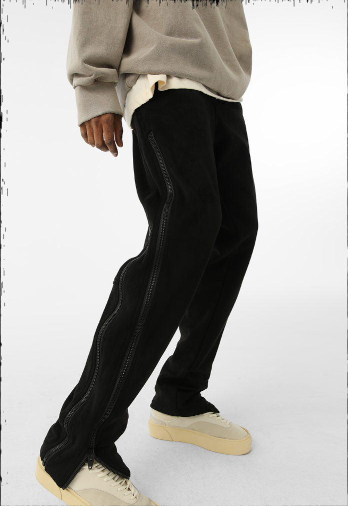 JHYQ Embroidered Zipper Pants