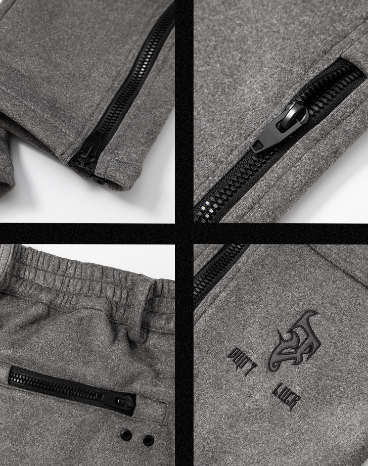 JHYQ Embroidered Zipper Pants