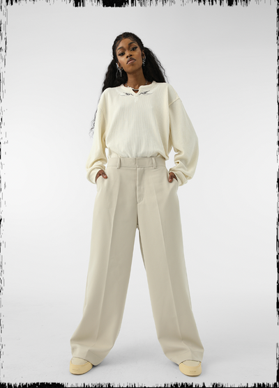 JHYQ Wide Legged Embroidered Western Pants