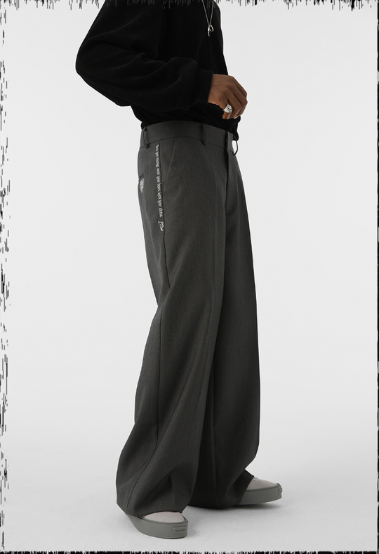 JHYQ Wide Legged Embroidered Western Pants