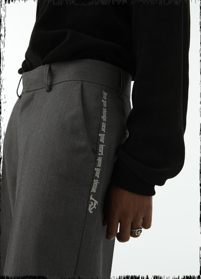 JHYQ Wide Legged Embroidered Western Pants