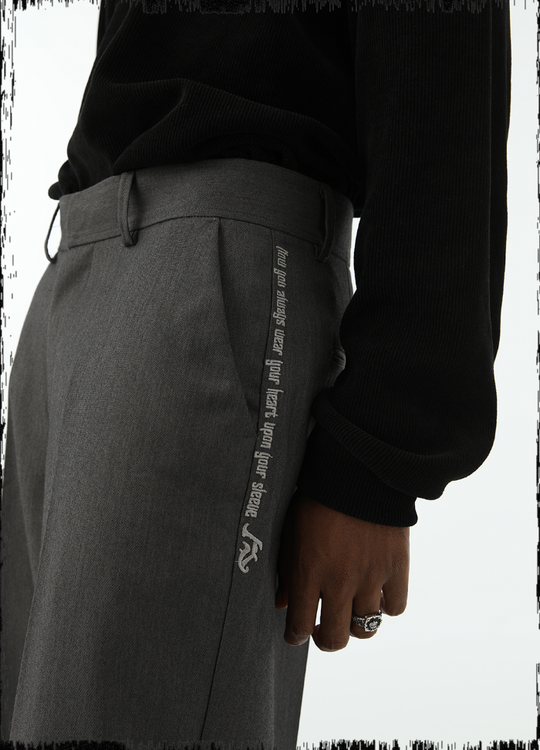 JHYQ Wide Legged Embroidered Western Pants